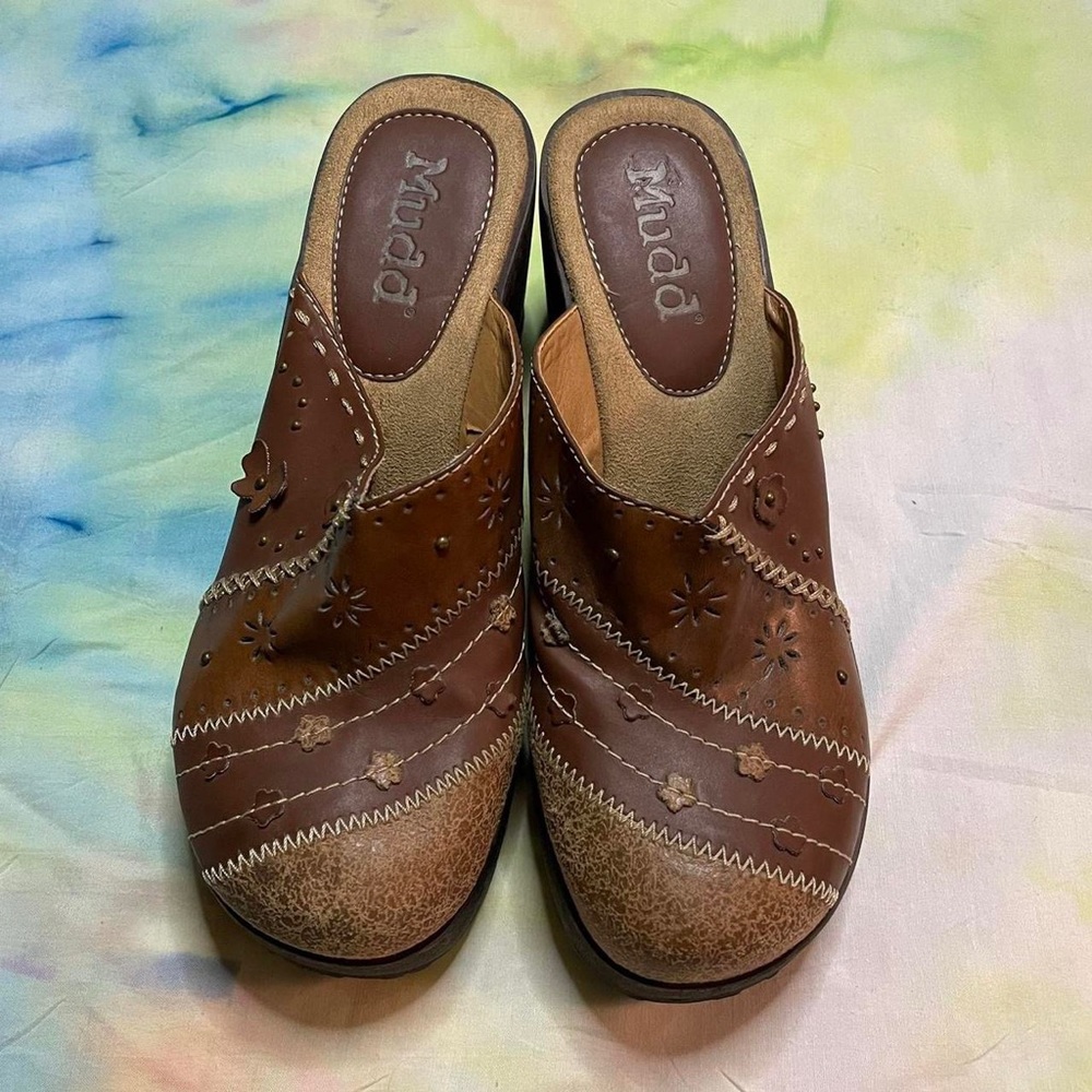 SOLD Y2K Patchwork Mudd Clogs